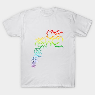 Bats in rainbow colors T-Shirt